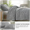 Homelike Moment Fluffy Queen Comforter Set - Grey Warm Comforters for Winter Queen Size, Comforter Full Size Bed Set 3 Piece