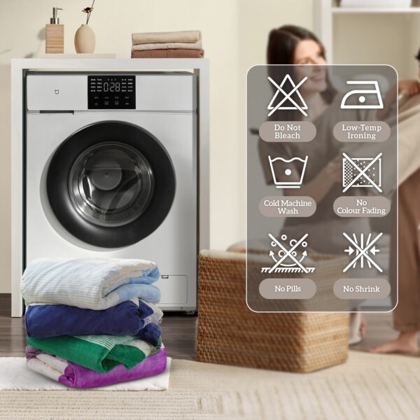 Homelike Moment Fleece Throw Blanket for Couch, Blue Soft Fluffy Blankets Throws, Fuzzy Cozy Plush Flannel Blanket for Sofa, Comfy Warm Lightweight Bed Blanket Striped